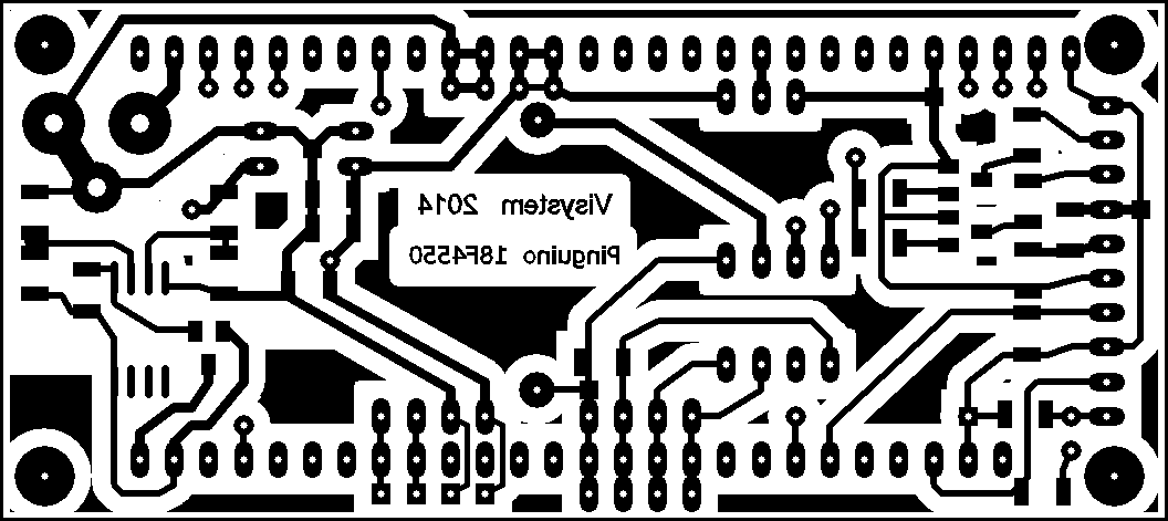 Pcb de shield para pinguino 4550 capa inferior by Visystem