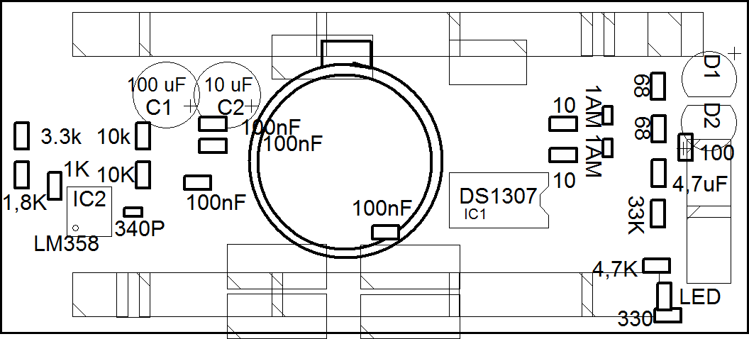 Valores y localización de componentes smd del shield para pinguino 4550